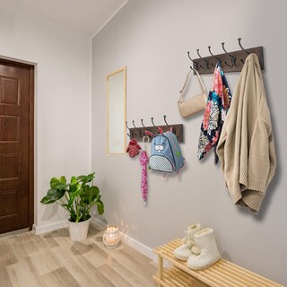 Foto 4 | Foto 4 | Perchero De Pared Biosins De Madera Vieja Con 5 Ganchos  Paquete De 2 Unidades - Venta Internacional.