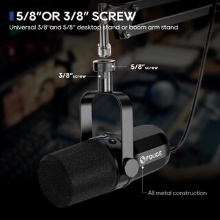 Foto 7 | Foto 7 | Micrófono Dinámico Para Podcasts Fduce Sl40+ Usb/xlr Con Soporte Boom - Venta Internacional.
