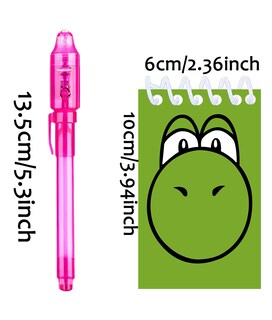 Foto 2 | Foto 2 | Juego De 12 Bolígrafos De Tinta Invisible Jiaoohoo Super Bros De Party Favors 12 Cuadernos - Venta Internacional.
