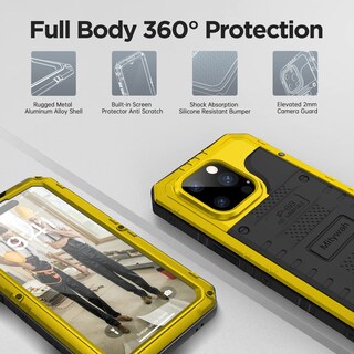 Foto 4 | Foto 4 | Funda Impermeable Mitywah Para Iphone 14 Pro Max De 6.7 Pulgadas Color Amarillo - Venta Internacional.