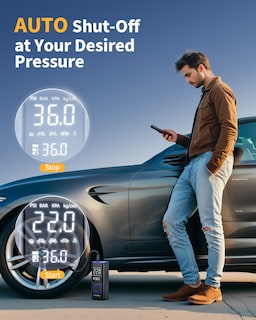 Foto 5 | Foto 5 | Compresor De Aire Portátil Powools Inflador De Neumáticos Inalámbrico 150 Psi - Venta Internacional.