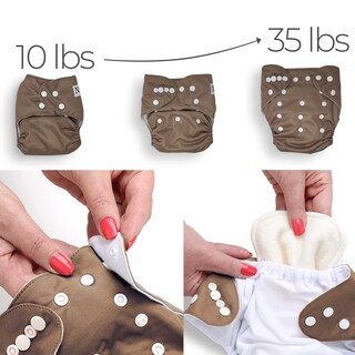 Foto 3 | Foto 3 | Paquete De 7 Pañales De Tela Nora's Nursery Con 7 Insertos Y 1 Bolsa Húmeda - Venta Internacional.