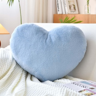 Foto 1 | Foto 1 | Almohada Xvtru Suave Piel De Conejo Sintética En Forma De Corazón Azul Empolvado - Venta Internacional.