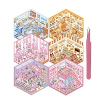 Set De Pegatinas Xuoent Diy Con Escena 3d  6 Sets Para Niñas Y Adultos - Venta Internacional.
