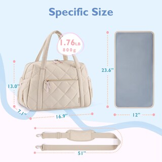 Foto 5 | Foto 5 | Bolsa De Pañales Mommore Expandible Para 2 Niños O Gemelos Color Beige - Venta Internacional.