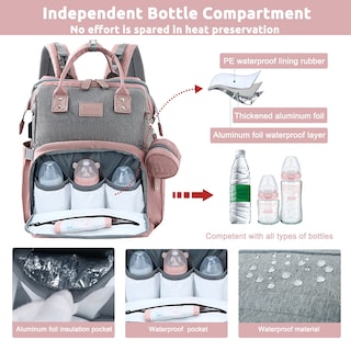 Foto 3 | Foto 3 | Mochila Para Pañales Jollito Cambiador De Pañales Puerto Usb - Venta Internacional.