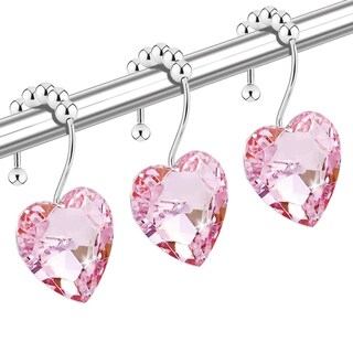 Foto 1 | Foto 1 | Ganchos Para Cortinas De Ducha Yuiviot Diamond Paquete De 12 Unidades Con Forma De Corazón - Venta Internacional.