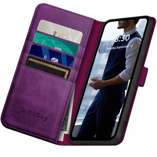 Foto 5 | Foto 5 | Funda Tipo Cartera Ducksky Para Samsung Galaxy S24 Ultra Purple - Venta Internacional.