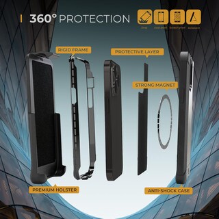 Foto 3 | Foto 3 | Funda Motive Para Iphone 15 Pro Max Con Clip Para Cinturón Negra - Venta Internacional.