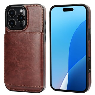 Foto 3 | Foto 3 | Funda Tipo Cartera Kihuwey Compatible Con Iphone 16 Pro Max Brown - Venta Internacional.