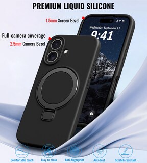 Foto 5 | Foto 5 | Funda De Teléfono Vanxiliiy Compatible Con Iphone 16 Plus Negra - Venta Internacional.
