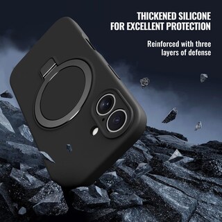 Foto 6 | Foto 6 | Funda De Teléfono Vanxiliiy Compatible Con Iphone 16 Plus Negra - Venta Internacional.