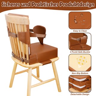 Foto 6 | Foto 6 | Asiento Elevador Czrrzl Para Mesa De Comedor Con Respaldo Para Niños Pequeños - Venta Internacional.