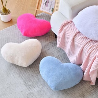 Foto 4 | Foto 4 | Almohada Xvtru Suave En Forma De Corazón De Piel De Conejo Sintética De Color Verde Salvia - Venta Internacional.