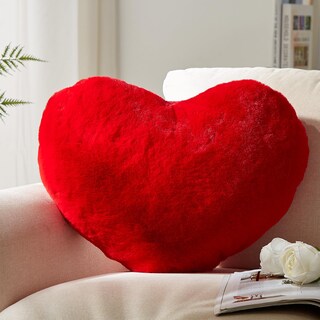 Foto 1 | Foto 1 | Almohada Yrxrus Con Forma De Corazón Piel Sintética De Conejo 25 X 28 Cm Color Rojo - Venta Internacional.