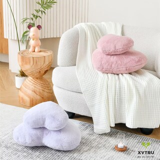 Foto 3 | Foto 3 | Cojín Xvtru Con Forma De Corazón Piel Sintética De Conejo Color Rosa Empolvado Suave 33 X 25 Cm - Venta Internacional.