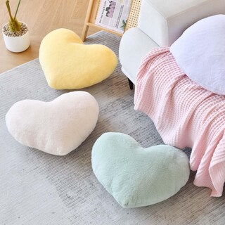 Foto 4 | Foto 4 | Almohada Xvtru Suave Piel De Conejo Sintética En Forma De Corazón Color Beige 33 X 25 Cm - Venta Internacional.