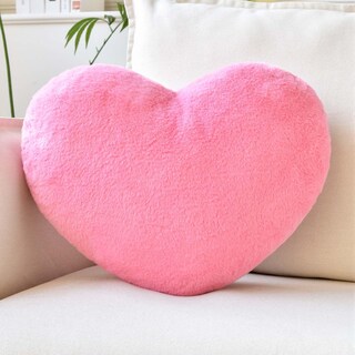 Foto 1 | Foto 1 | Cojín Xvtru Con Forma De Corazón Piel Sintética De Conejo Color Rosa Melocotón 33 X 25 Cm - Venta Internacional.