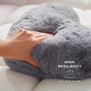 Foto 4 | Foto 4 | Almohada Yrxrus De Piel Sintética De Conejo Gris Con Forma De Corazón 35 X 43 Cm - Venta Internacional.
