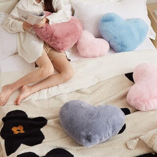 Foto 6 | Foto 6 | Almohada Yrxrus De Piel Sintética De Conejo Gris Con Forma De Corazón 35 X 43 Cm - Venta Internacional.