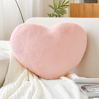 Foto 1 | Foto 1 | Cojín Xvtru Con Forma De Corazón Piel Sintética De Conejo Rosa Suave - Venta Internacional.