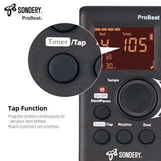 Foto 6 | Foto 6 | Metrónomo Digital Sondery Probeat Para Guitarra Piano Y Batería - Venta Internacional.