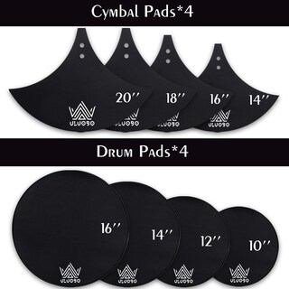 Foto 4 | Foto 4 | Juego De Almohadillas Para Silenciar La Batería Uluobo 12 Piezas Con Almohadillas Amortiguadoras - Venta Internacional.
