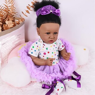 Foto 3 | Foto 3 | Muñeca Reborn Kgniess Me Black Girl De 55 Cm Con Ropa Y Acceso. - Venta Internacional.
