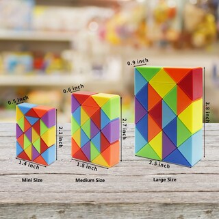Foto 2 | Foto 2 | Rompecabezas Toy Ganowo Fidget Snake Twist Paquete De 30 Unidades Arcoíris - Venta Internacional.