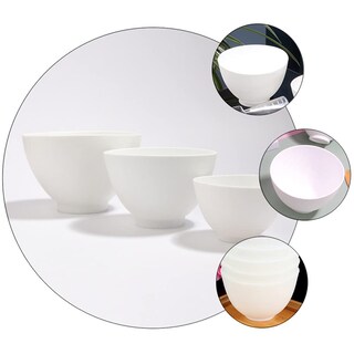 Foto 7 | Foto 7 | Juego De 3 Cuencos Para Mezclar Mascarillas Faciales Exceart De Silicona Color Blanco - Venta Internacional.