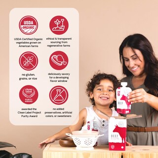 Foto 6 | Foto 6 | Bolsitas De Comida Para Bebés Serenity Kids De 6 Meses O Más Con Carne De Res Y Col Rizada 6 X 100 Ml - Venta Internacional.