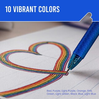 Foto 5 | Foto 5 | Bolígrafos De Gel Borrables Bunmo Material Escolar Multicolor Paquete De 10 - Venta Internacional.