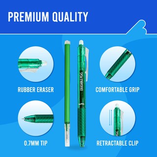 Foto 6 | Foto 6 | Bolígrafos De Gel Borrables Bunmo Material Escolar Multicolor Paquete De 10 - Venta Internacional.