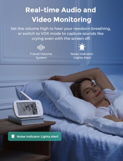 Foto 4 | Foto 4 | Monitor De Vídeo Para Bebés Dr.care Novaview Con 2 Cámaras Hd De 5'' 1080p - Venta Internacional.