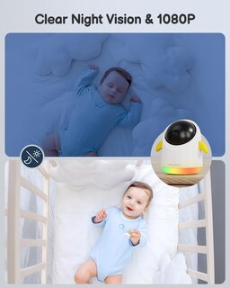 Foto 4 | Foto 4 | Monitor Para Bebés Toaioho Wifi Con Cámara Y Audio Pantalla De 4.3 Pulgadas Visión Nocturna - Venta Internacional.