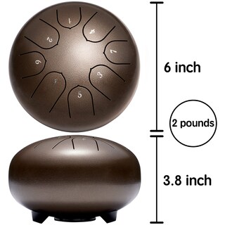 Foto 6 | Foto 6 | Instrumento Musical Leonbird Con Forma De Tambor De Acero 6 Pulgadas Y 8 Notas - Venta Internacional.