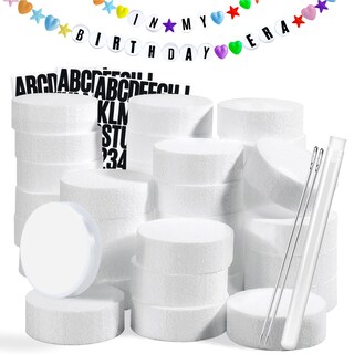 Foto 1 | Foto 1 | Polieay Para Manualidades Con Forma De Círculos De Espuma 36 Unidades Con Pegatinas Y Cuerda Elástica - Venta Internacional.