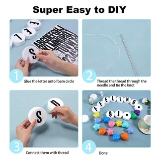 Foto 3 | Foto 3 | Polieay Para Manualidades Con Forma De Círculos De Espuma 36 Unidades Con Pegatinas Y Cuerda Elástica - Venta Internacional.