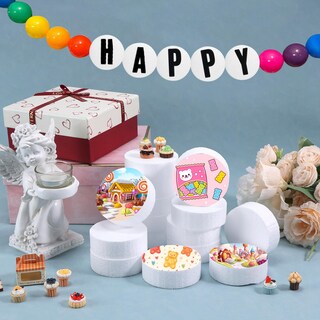 Foto 7 | Foto 7 | Polieay Para Manualidades Con Forma De Círculos De Espuma 36 Unidades Con Pegatinas Y Cuerda Elástica - Venta Internacional.