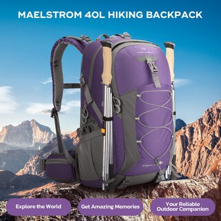 Foto 7 | Foto 7 | Mochila De Senderismo Maelstrom Impermeable 40 L Con Funda Para Lluvia Color Morado - Venta Internacional.