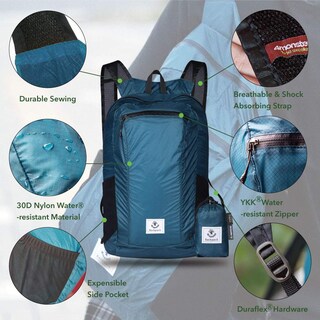 Foto 2 | Foto 2 | Mochila De Senderismo 4monster 16 L Resistente Al Agua Ligera Azul - Venta Internacional.