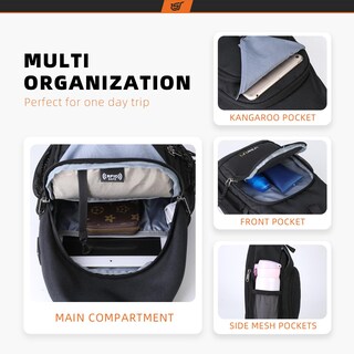 Foto 2 | Foto 2 | Mochila Bandolera Skysper Rfid Para Viajes Color Negro - Venta Internacional.