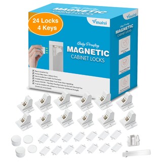Foto 1 | Foto 1 | Cerraduras Magnéticas Vmaisi Para Armarios Y Cajones Con Paquete De 24 Y 4 Llaves - Venta Internacional.