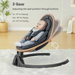 Foto 3 | Foto 3 | Baby Swing Fasonbaby Con Bluetooth Para Bebés Con Música De 5 Velocidades Color Negro - Venta Internacional.