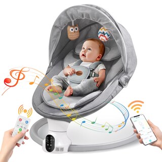 Foto 1 | Foto 1 | Baby Swing Smelluck — Aplicación Exclusiva Bluetooth De 5 Velocidades Color Gris - Venta Internacional.