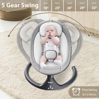 Foto 2 | Foto 2 | Baby Swing Napei Electric Con Bluetooth Y Mando A Distancia - Venta Internacional.
