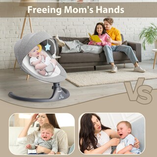 Foto 3 | Foto 3 | Baby Swing Napei Electric Con Bluetooth Y Mando A Distancia - Venta Internacional.