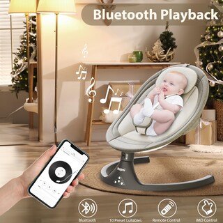 Foto 4 | Foto 4 | Baby Swing Napei Electric Con Bluetooth Y Mando A Distancia - Venta Internacional.