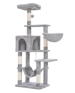 Foto 5 | Foto 5 | Cat Tree Hey-brother Mpj050w Con Hamaca Grande Color Gris Claro - Venta Internacional.