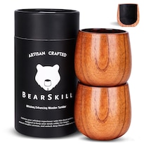 Vaso De Madera Para Whisky Bearskill  Vaso De Bourbon Carbonizado - Venta Internacional.